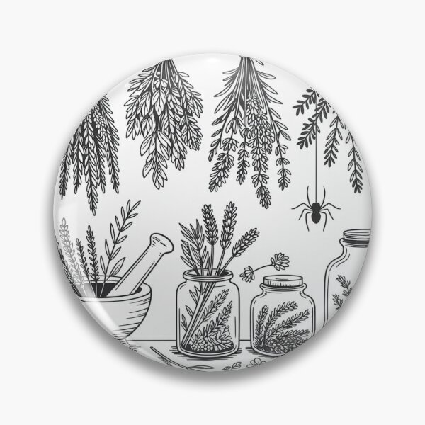 Item preview, Botanical Herb Garden Line Art Print designed and sold by GBGCreations.