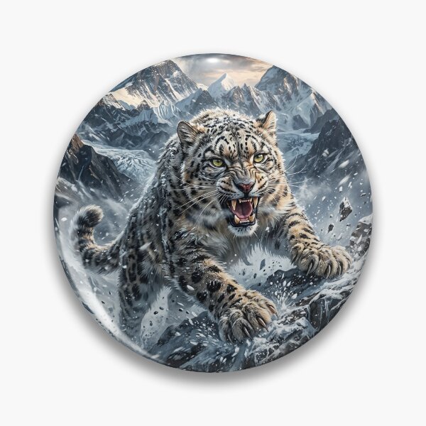 Item preview, Snow Leopard Prowling Through a Mountain Blizzard designed and sold by Lucid Dream Pixel.