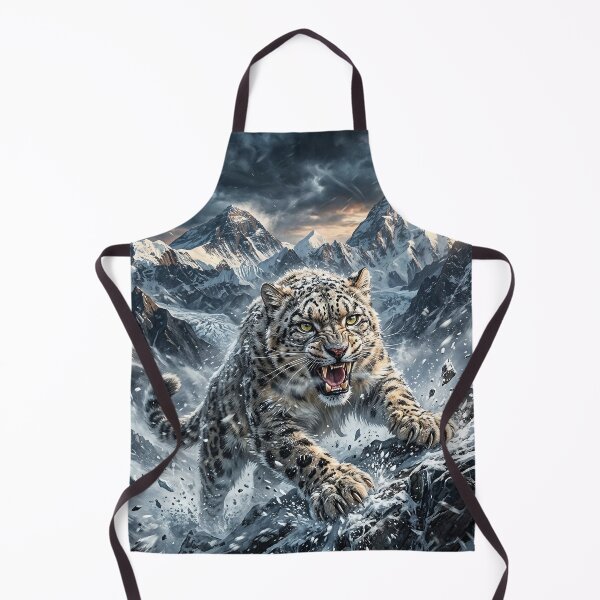 Item preview, Snow Leopard Prowling Through a Mountain Blizzard designed and sold by Lucid Dream Pixel.
