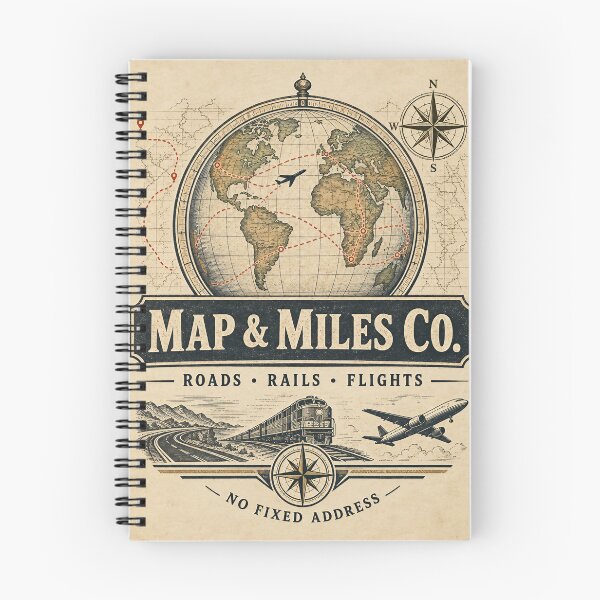 Item preview, Map & Miles Co. – Roads Rails Flights Vintage Travel designed and sold by Jandedan.