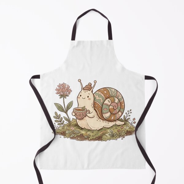 Item preview, Slow Life Snail Cottagecore Cozy Tea Time Illustration designed and sold by abdelski.