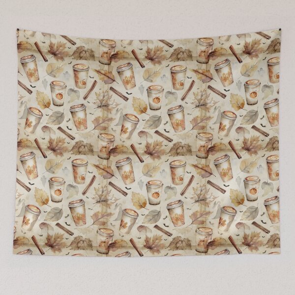Item preview, Watercolor Pumpkin Spice Coffee – Cozy Autumn Café designed and sold by ViktoriaARose.