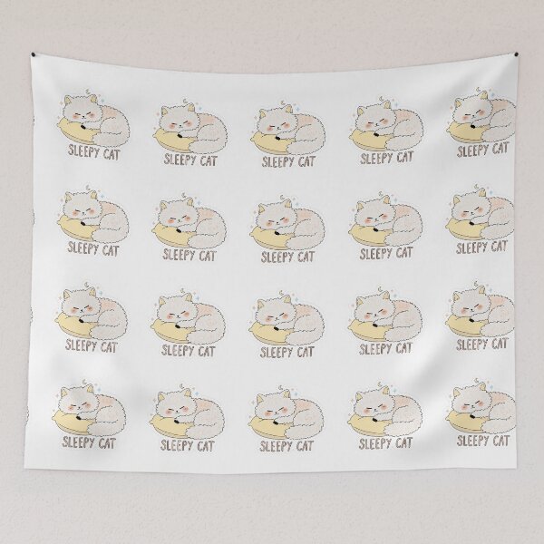 Item preview, Sleepy Cat Cute Sticker designed and sold by Orillia.