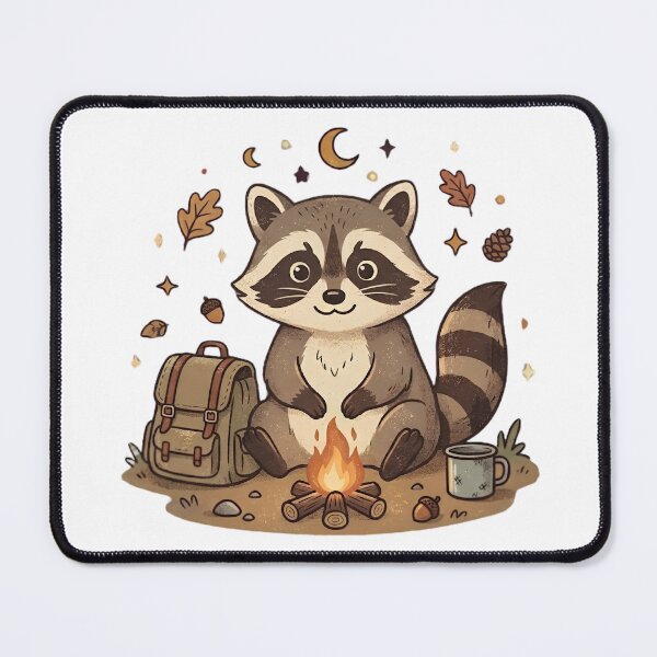 Item preview, Cute Camping Raccoon by Campfire Under Autumn Moon designed and sold by abdelski.