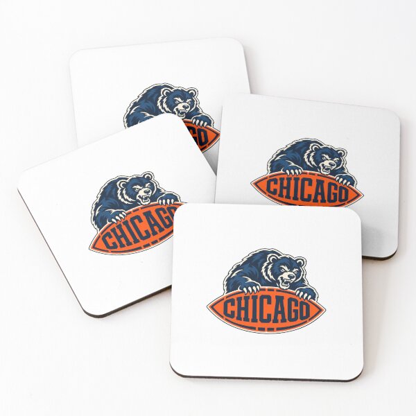 Item preview, Chicago Bears Navy Bear Climbing Orange Football Logo designed and sold by purrinink.