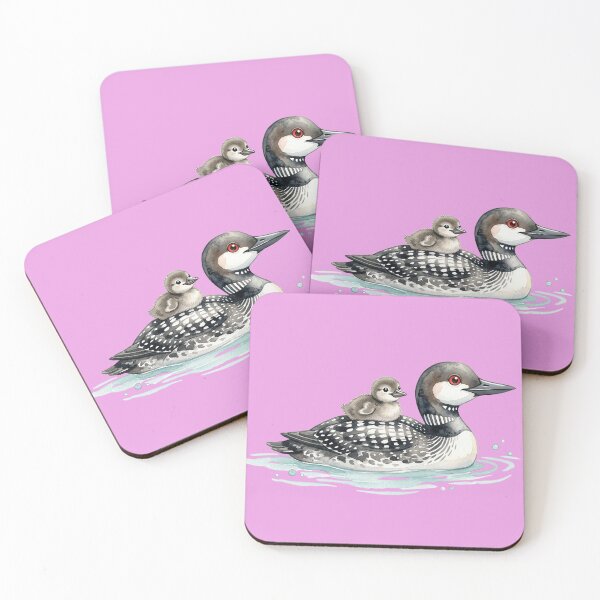Item preview, Copy of Watercolor Common Loon with Baby Chick – Northern Lake Wildlife designed and sold by FrozenFits.