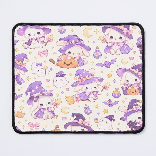 Item preview, Pastel Kawaii Witch Bunny Halloween Pattern designed and sold by Moonlight Studio.