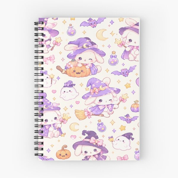 Item preview, Pastel Kawaii Witch Bunny Halloween Pattern designed and sold by Moonlight Studio.