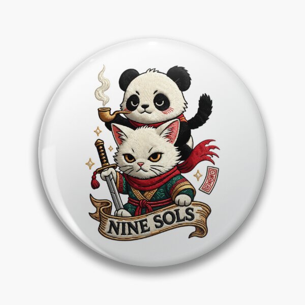 Item preview, Nine Sols Yi & Shuanshuan Faux Embroidery Patch Panda Rider designed and sold by CatheriSchiller.