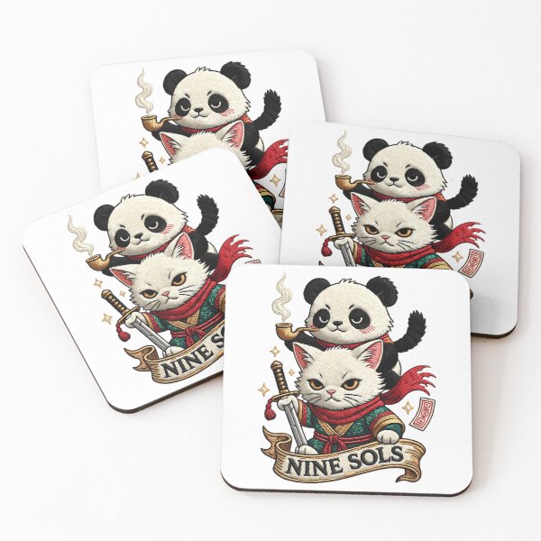Item preview, Nine Sols Yi & Shuanshuan Faux Embroidery Patch Panda Rider designed and sold by CatheriSchiller.