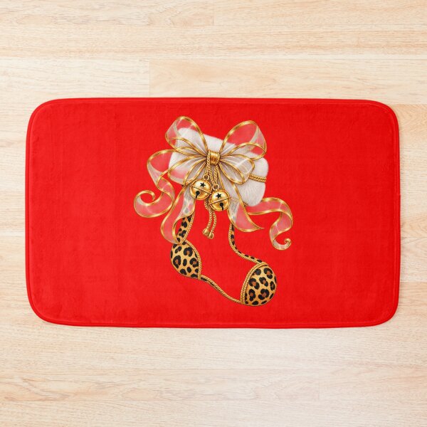 Item preview, Transparent Leopard Christmas Stocking Bow PNG designed and sold by annenambiro.