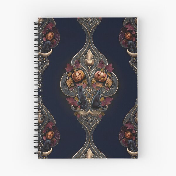 Item preview, Gothic Fleur-de-Lis Pumpkins – Dark Autumn Elegance designed and sold by ViktoriaARose.