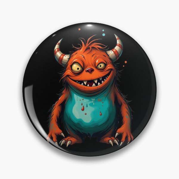 Item preview, Cute Orange Horned Monster - Lowbrow Cartoon Art designed and sold by ERODED SELF.