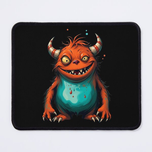 Item preview, Cute Orange Horned Monster - Lowbrow Cartoon Art designed and sold by ERODED SELF.