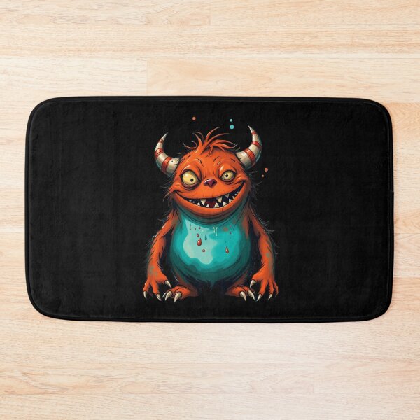 Item preview, Cute Orange Horned Monster - Lowbrow Cartoon Art designed and sold by ERODED SELF.