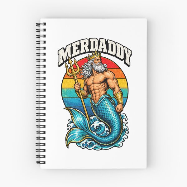 Item preview, Merdaddy Funny Merman Dad Mermaid Father Day Retro Sunset designed and sold by Whirx.