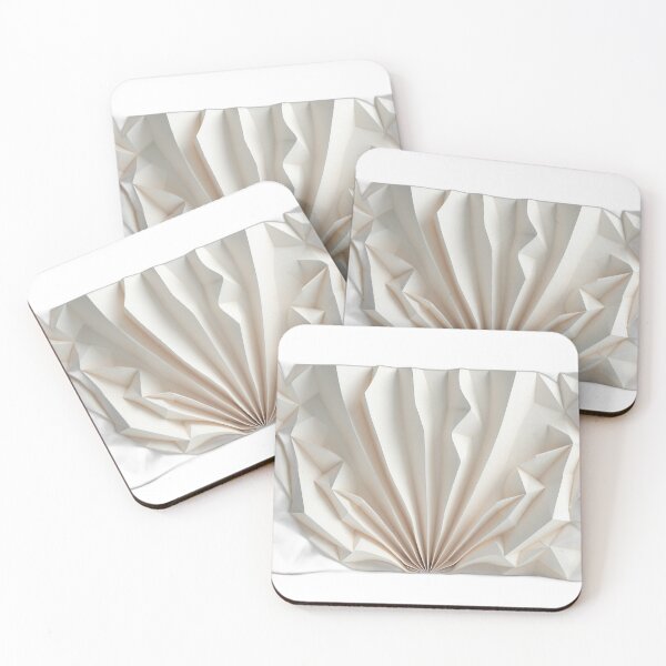 Item preview, Crumpled White Paper Forms in a Minimal Abstract Composition designed and sold by profustock.