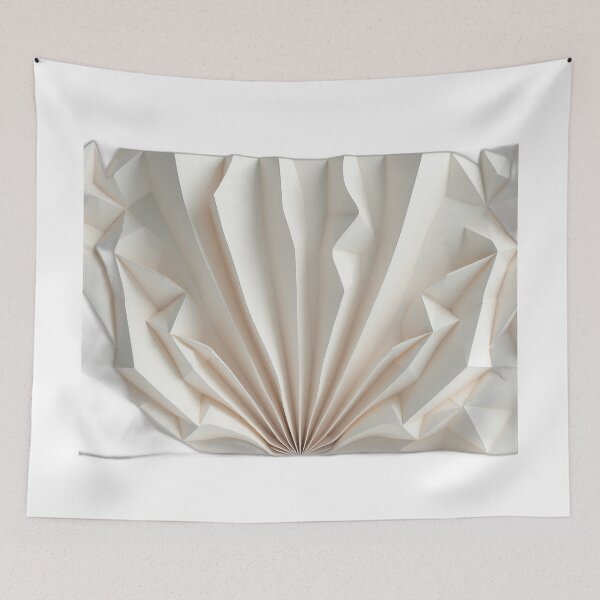 Item preview, Crumpled White Paper Forms in a Minimal Abstract Composition designed and sold by profustock.