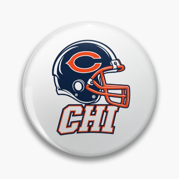 Item preview, Chicago Bears Navy Helmet Orange C With CHI Text designed and sold by purrinink.