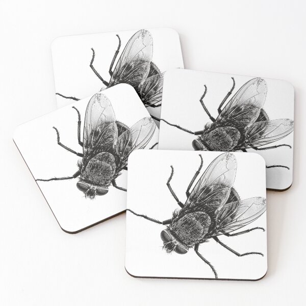 Item preview, Black and White Housefly – Detailed Insect Illustration designed and sold by PIXEL POP DESIGNS - Beyond the Norm!.
