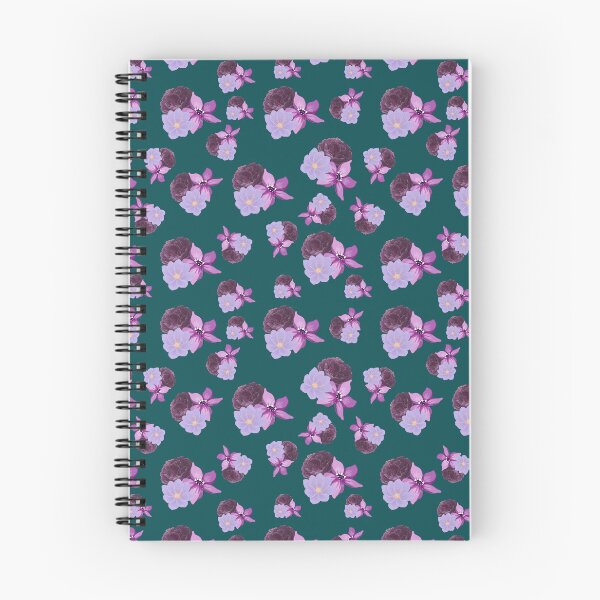Item preview, Plum & Lavender Floral on Deep Teal designed and sold by BigfeetLittlepaws.
