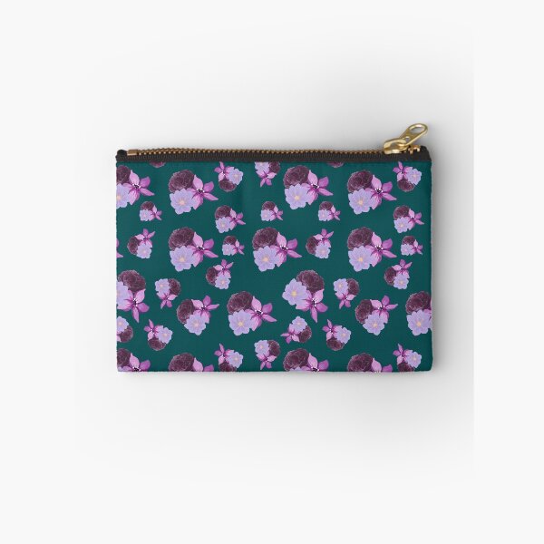 Item preview, Plum & Lavender Floral on Deep Teal designed and sold by BigfeetLittlepaws.