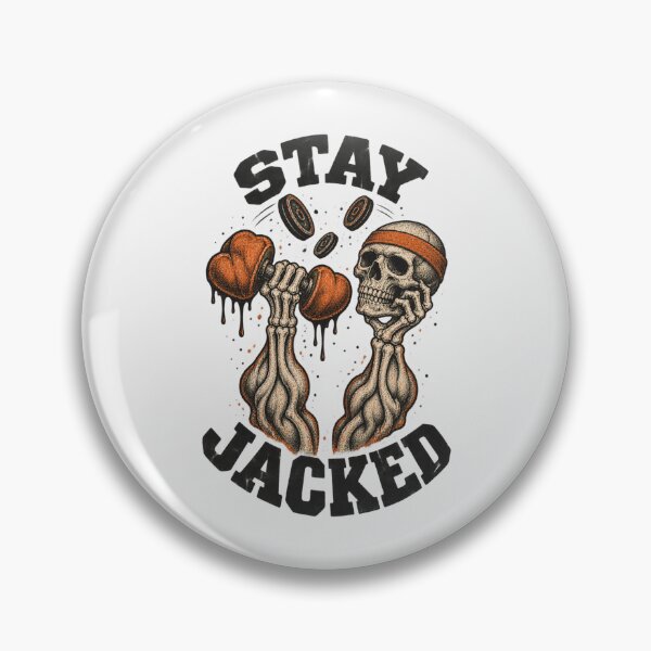 Item preview, Stay Jacked Funny Gym Skeleton Lifting Dumbbell Weightlifting Bodybuilding Workout Design designed and sold by Yellowriversss.