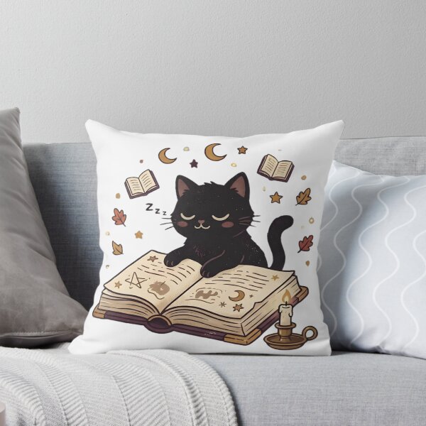 Item preview, Cozy Witchy Cat Reading designed and sold by abdelski.