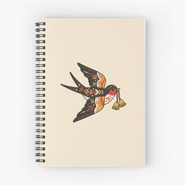 Item preview, Folk Art Swallow with Golden Bells designed and sold by Rariks.