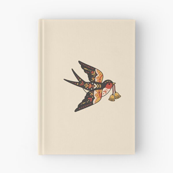 Item preview, Folk Art Swallow with Golden Bells designed and sold by Rariks.