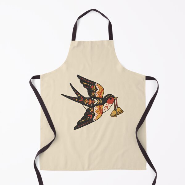 Item preview, Folk Art Swallow with Golden Bells designed and sold by Rariks.