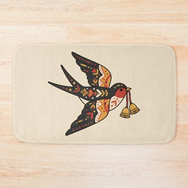 Item preview, Folk Art Swallow with Golden Bells designed and sold by Rariks.
