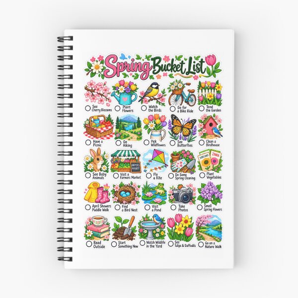Item preview, Spring Bucket List - Fresh & Fun Seasonal Activities Checklist designed and sold by Myra365Art.