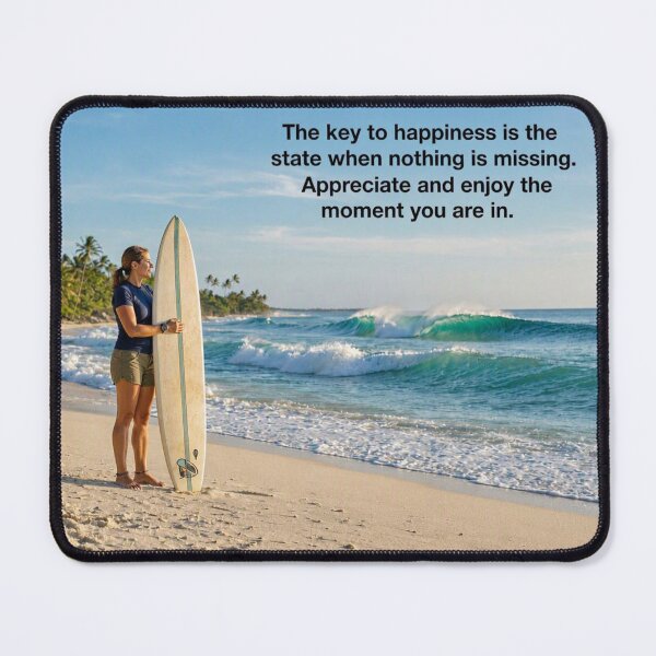 Item preview, Happiness Quote Surfer Girl designed and sold by SaltySurfgirl.