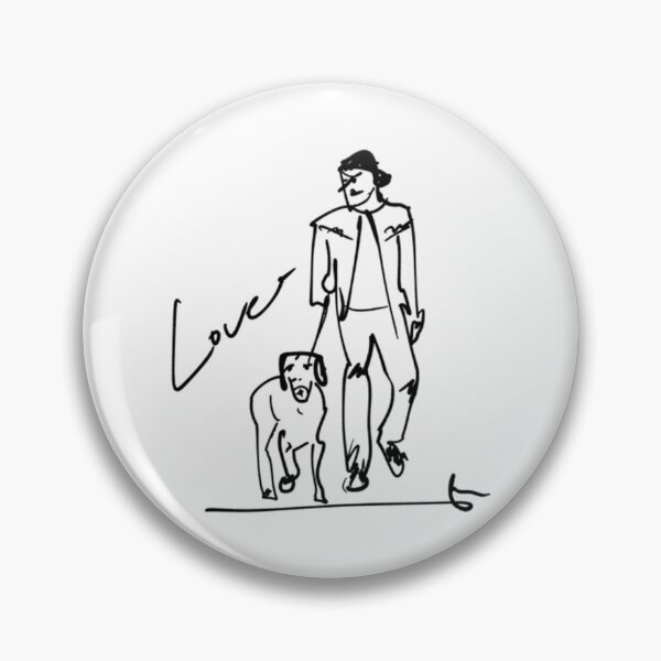 Item preview, A Man Taking A Walk With His Dog. designed and sold by CatheriSchiller.