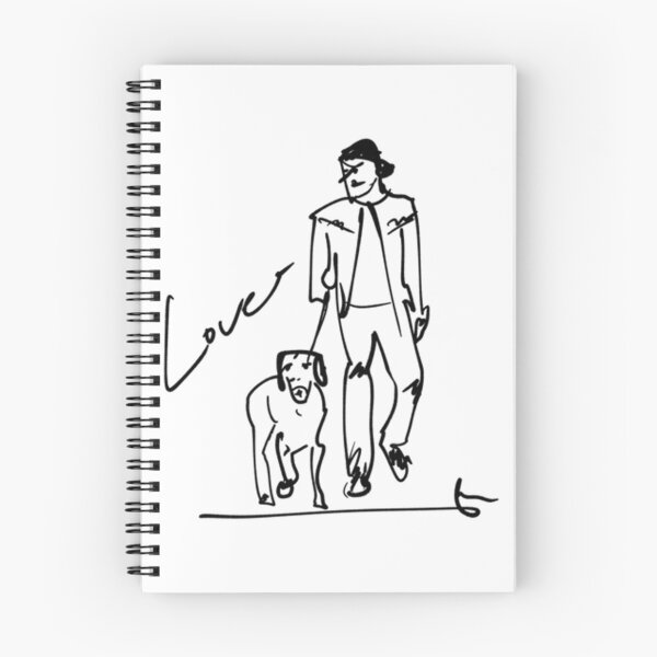 Item preview, A Man Taking A Walk With His Dog. designed and sold by CatheriSchiller.
