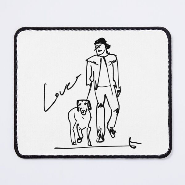 Item preview, A Man Taking A Walk With His Dog. designed and sold by CatheriSchiller.