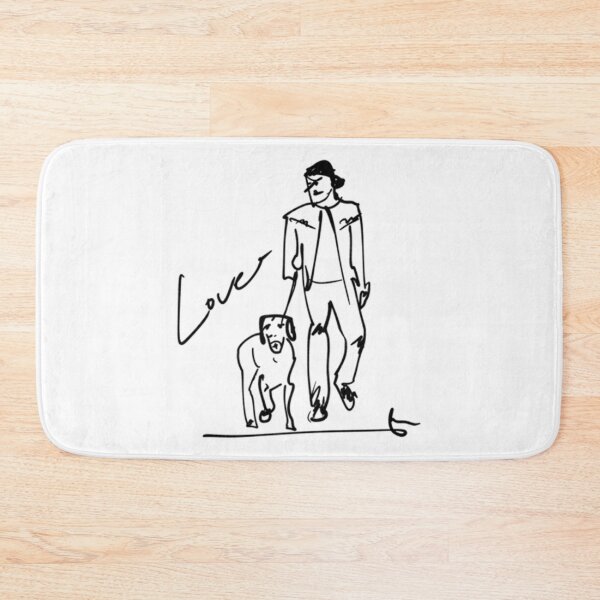 Item preview, A Man Taking A Walk With His Dog. designed and sold by CatheriSchiller.