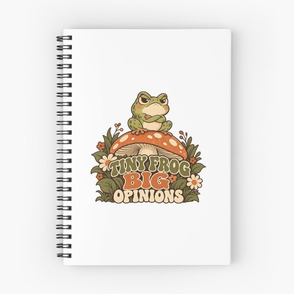 Item preview, Tiny Frog Big Opinions Retro Illustration designed and sold by BadMary.