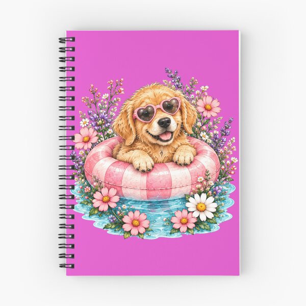 Item preview, Golden Retriever Pool Day – Floral Summer Dog designed and sold by Ania & Maxiu.
