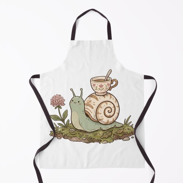 Item preview, Slow Life Snail with Teacup Cottagecore Cozy Design designed and sold by abdelski.