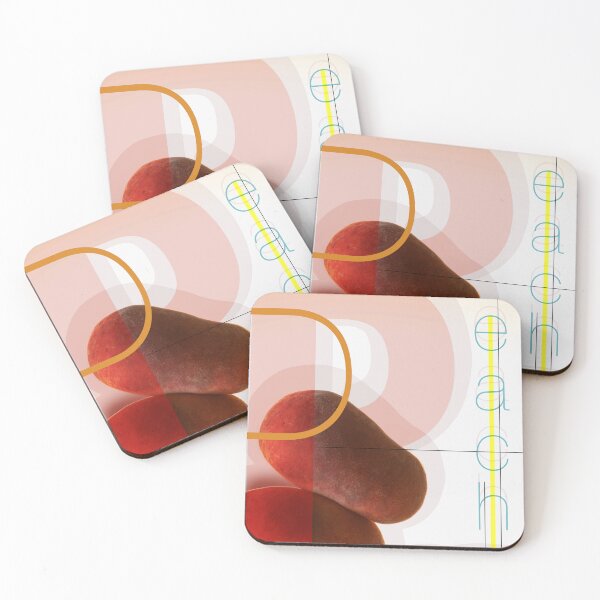 Item preview, Peach Fruit Typography Collage Art designed and sold by photossmirnov.