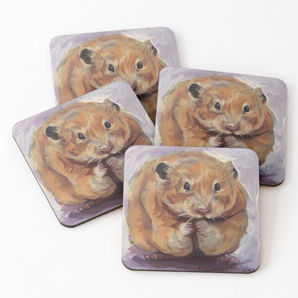 Item preview, Hamster Acrylic Painting by artist Elizabeth McAlarney designed and sold by Paintbrushbetty.