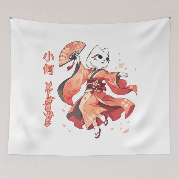 Item preview, Xiaohe, Vermilion Coral version, a character from the video game Nine Sols, inspired by Japanese culture designed and sold by CatheriSchiller.