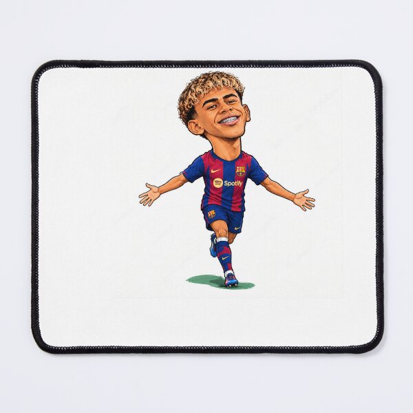 Item preview, Lamine Yamal Cute Caricature Barcelona Football Art designed and sold by FlatInkStudio.