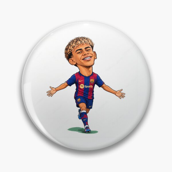 Item preview, Lamine Yamal Cute Caricature Barcelona Football Art designed and sold by FlatInkStudio.