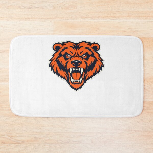 Item preview, Chicago Bears Fierce Roaring Bear Head Orange Navy designed and sold by purrinink.