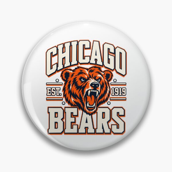 Item preview, Chicago Bears Est 1919 Cream Roaring Bear Head Text designed and sold by purrinink.