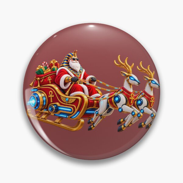 Item preview, Pharaoh Santa Cyber Sleigh – Futuristic Christmas Ride designed and sold by NEFERSIGN.