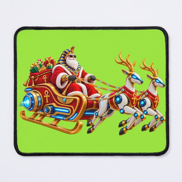 Item preview, Pharaoh Santa Cyber Sleigh – Futuristic Christmas Ride designed and sold by NEFERSIGN.